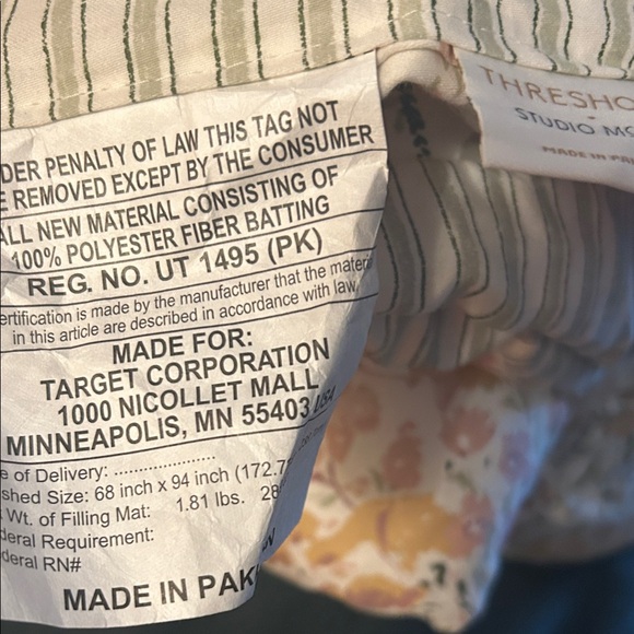 Studio McGee Twin/XL Reversible Floral and Stripe Comforter & Sham Set - Picture 12 of 13